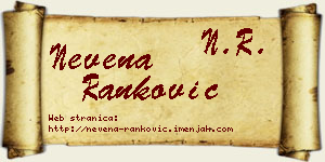 Nevena Ranković vizit kartica